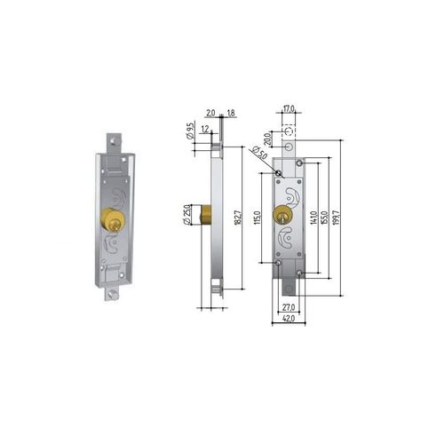 Serrure de porte basculante - PREFER - PRE6110.0100