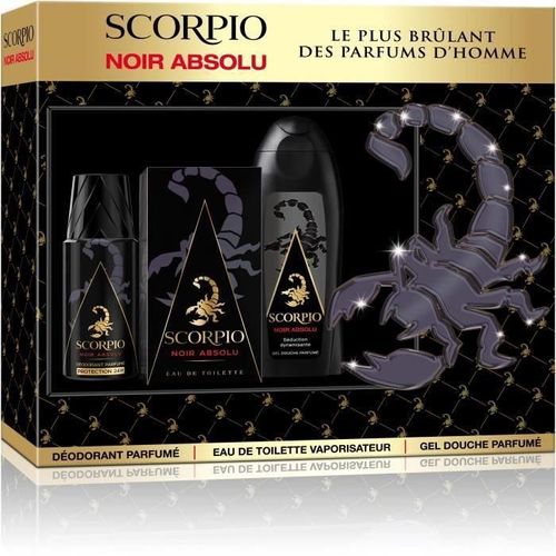 Scorpio Coffret Noir Absolu Eau De Toilette 75 Ml + Deodorant Atomiseur 150 Ml + Gel Douche 250 Ml 