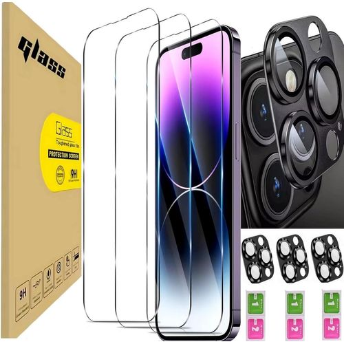 Kal-Compatible Avec Iphone 5 ¿ Pack 6 En Avec Verre Trempé Hd Pour Écran Et Lentilles Caméra