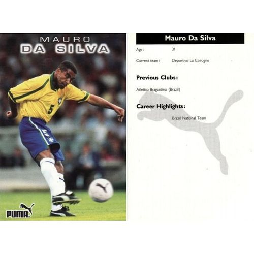 Carte Football À Collectionner Mauro Da Silva - Brésil - Ex-Joueur De La Corogne