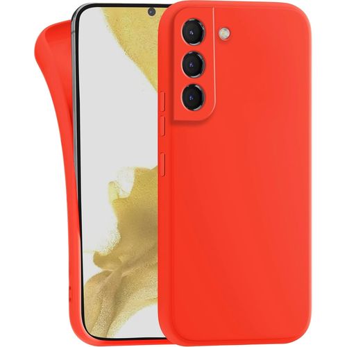 Coque pour Samsung Galaxy S22 - Case TPU Souple & Soft - Cover Protection Extra Fine & L¿¿g¿¿re - ¿¿tui Color¿¿ Anti Choc et Rayures - Orange