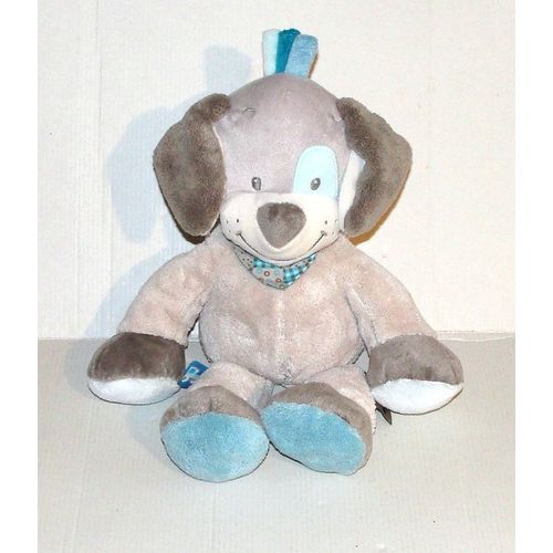 Doudou Chien Modele Moyen Cyril Gaston Nattou - Peluche Chien Cocard Bandana 32 Cm