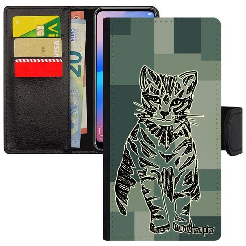Coque Galaxy S9 Chat Chaton Petit De Luxe Unique Portable Dessin Mignon Gris Geometrique Case Tigré Tribal Garcon Ethnique Samsung