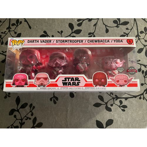 Funko Pop! Star Wars Édition Spéciale Usa Saint Valentin: Dark Vador / Stormtrooper / Chewbacca / Yoda - Diamant