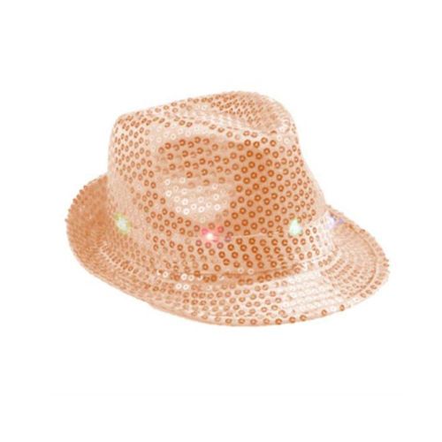 Chapeau Borsalino 6 Led Sequin Rose Gold