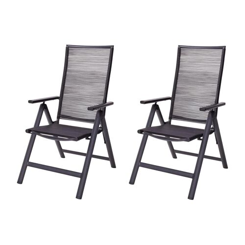Livarno Home Lot De 2 Chaises Hautes Miami En Aluminium, Anthracite