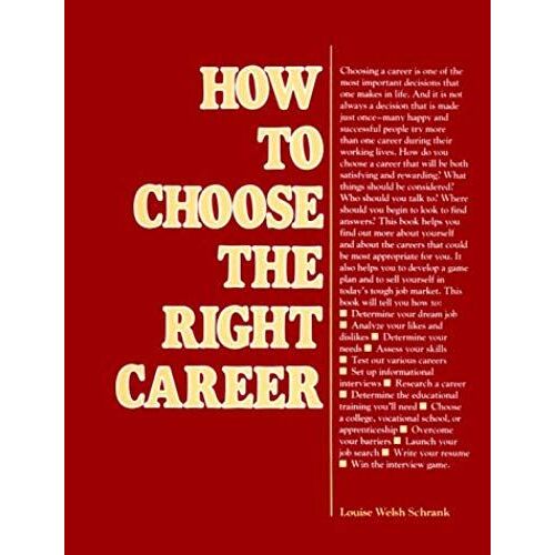 How To Choose The Right Career (Vgm How To Series)