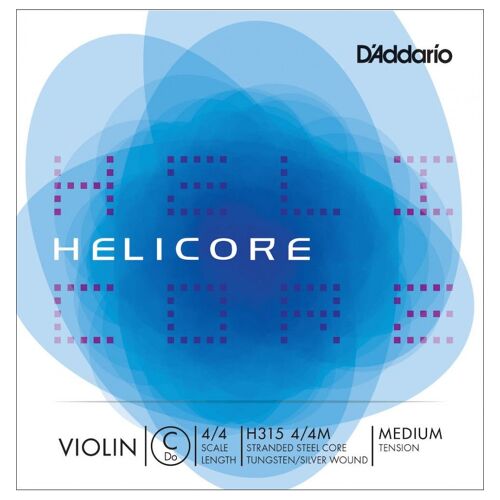 D'addario H315 4/4m - Corde Seule (Do Grave) Violon Helicore, Manche 4/4, Medium