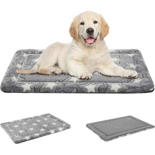 Panier Chien Réversible (Frais Et Chaud), Coussin Chien Moyenne Taille (76x51x2,8cm), Tapis Chien Lavable, Matelas Lit Chien Mousse Haute Densité