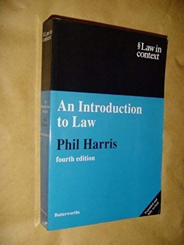 An Introduction To Law (Law In Context)