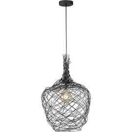 Suspension Intérieure Fil Métal Tressé Noire - Fischer & Honsel - Milo