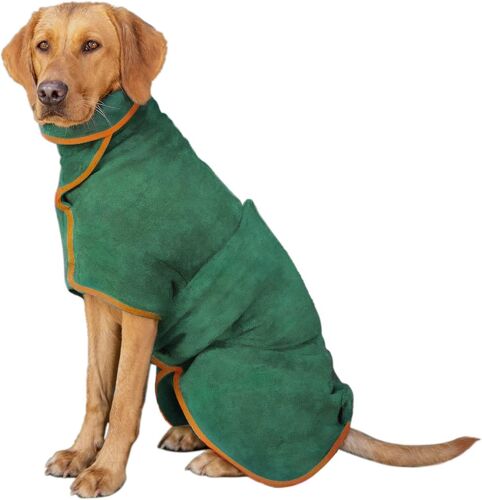 Jgd-Peignoir Pour Animaux De Compagnie, Peignoir Pour Animaux En Microfibre Super Absorbante Avec Extensible Ceinture, Réglable Peignoir Pour Chat Chien À Séchage Rapide Pour Douche/Natation (M)