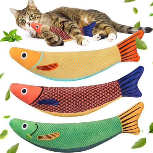 Kalanka-Lot De 3 Jouets Interactifs Pour Chat Avec Herbe À Chat Et Valériane ¿ Amusant Et Amusant Pour Votre Chat, Coussin D'herbe À Chat, Valériane Pour Chat