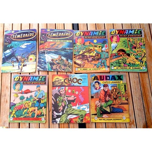 Lot 7 Bd Artima Années 50 Choc N° 3 (1959); Audax 67 (1958); Dynamic 72 73 74 ( Toni Cyclone) ; 1958; Téméraire 1 Et 9 (1958 -1959)