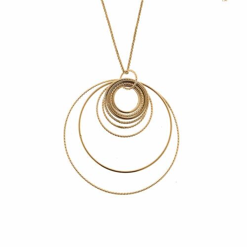 Collier Argent Doré Diamanté Chiara