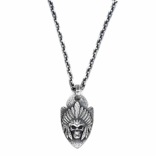 Collier Argent Scalp Indien
