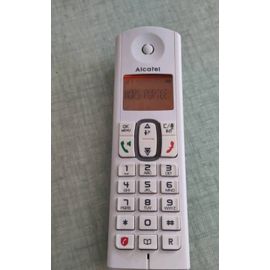 Combiné seul F630 Alcatel blanc et gris pour compléter une installation existante ou remplacer un matériel défectueux - combiné seul de téléphone fixe sans fil Alcatel Voice