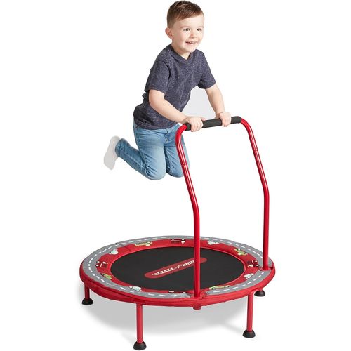 Asfasfq-Trampoline 2-En-1 Pour Enfants, Mini Trampoline Rouge De 3 À 6 Ans