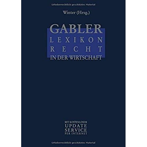 Gabler Lexikon Recht In Der Wirtschaft