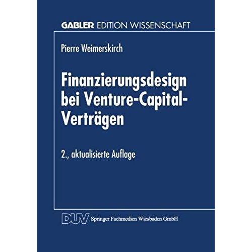 Finanzierungsdesign Bei Venture-Capital-Verträgen