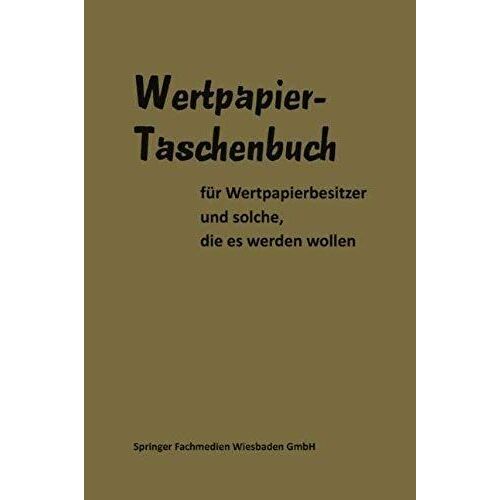 Wertpapier Taschenbuch