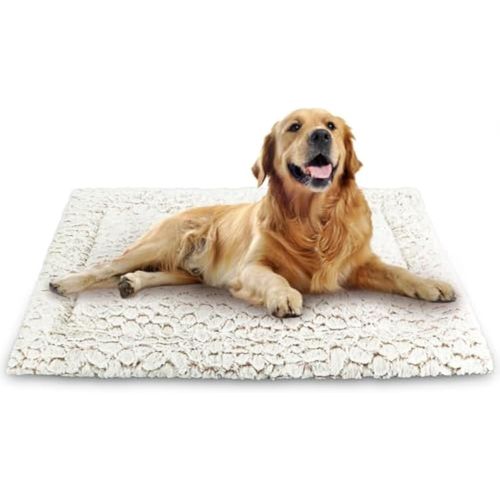 Tapis Chien Court En Peluche Pour Chiens De Moyen Taille, Matelas Chien, 94 X 61 Cm, Bleu