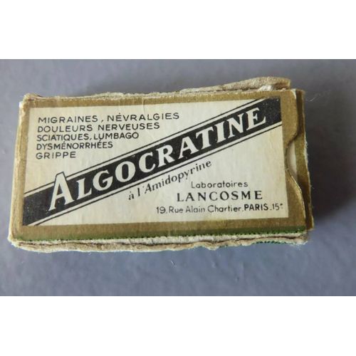 Boite Ancienne Carton Pilules Algocratine