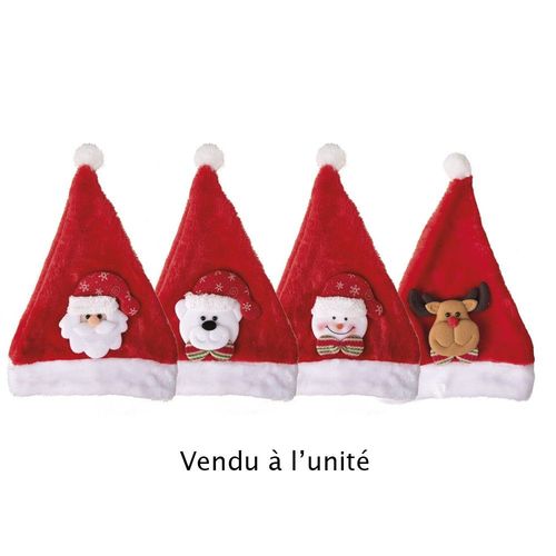 Bonnet Peluche Tradition Motifs De Noël Enfant