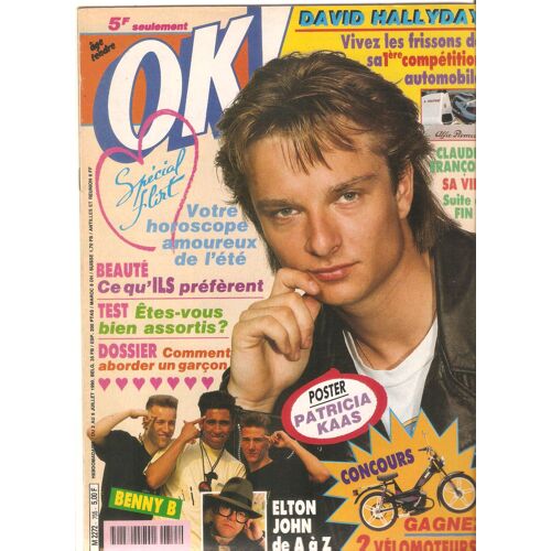 Revue Ok No 755 Du 2 Juillet 1990 :D Hallyday /P Bruel/V Paradis/K Wilde/E Daho/Prince/E John/Cloclo/Benny B/M Farmer/P Kaas