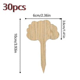 30 Pièces Étiquettes De Plante En Bambou, Arbre Vert Type Plante Marqueurs Étiquette De Jardin En Bois Pour Légumes En Pot De Jardin