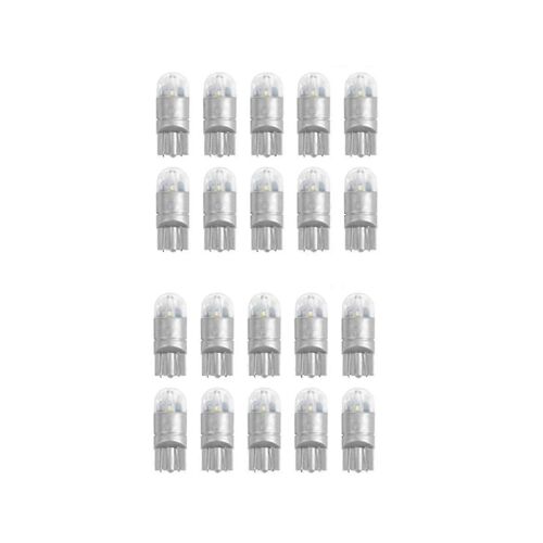 20pcs 6000k Canbus T10 168 194 W5w Dôme Plaque D'immatriculation Côté Marqueur Led Ampoule