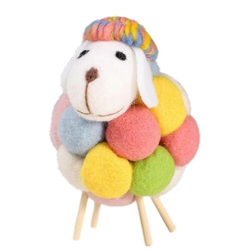 Mignon Ornements De Mouton En Feutre Kawaii Accessoires Décoration Intérieure Figurines Accessoires De Décoration De Chambre Cadeaux Pour Enfants A