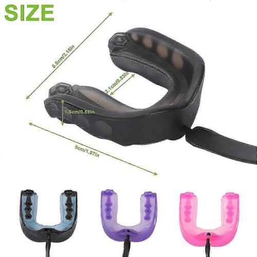 Sport Gel Gum Shield Protège-Dents Enfants Junior Boxe Rugby Protection Des Dents Avec Cordon