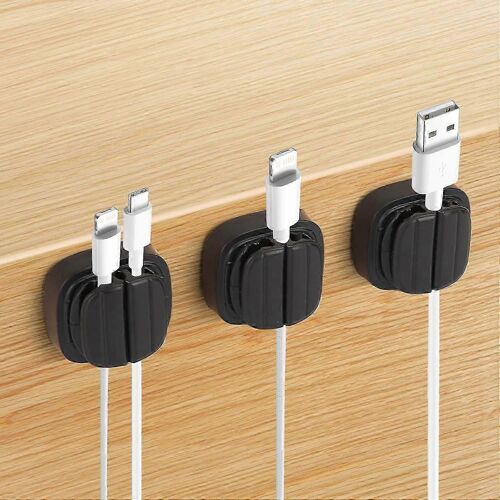 3pcs organisateur de cordon, support de clips de câble 3 en 1 clips de gestion de câbles adhésifs