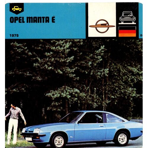 Fiche Edito-Service Opel Manta E
