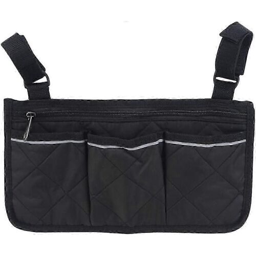 Sac de rangement pour sac à dos d'organisateur latéral pour fauteuil roulant, pochette d'accoudoir et gobelet à boisson