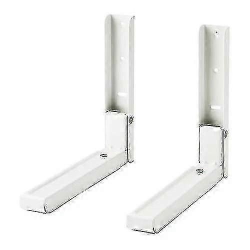 Support mural pour micro-ondes 2 pièces, supports pour micro-ondes, support universel pour four à micro-ondes, comprend 6 vis, utilisé pour soutenir les fours à micro-ondes (blanc)