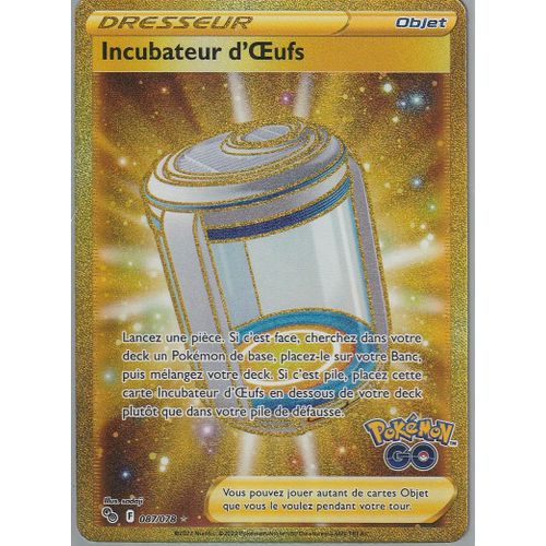 Carte Pokemon - Incubateur D'oeufs - 087/078 - Secrete Rare Gold - Eb10,5 Pokemon Go -