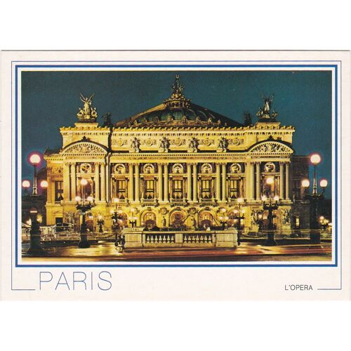 Carte Postale - Paris (France): L'opéra Illuminé De Nuit
