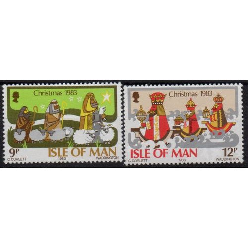 Ile De Man Timbres Noël 1983