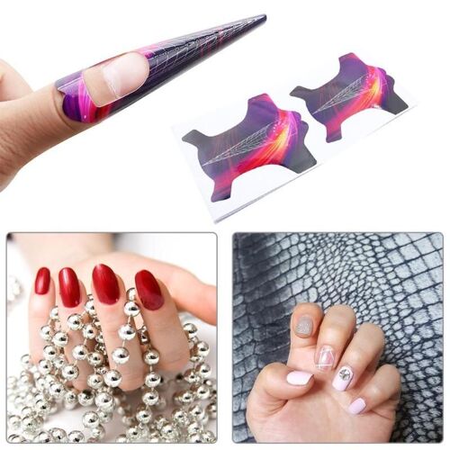 100/500 Pieces Ongles Formes Ongles Art Extension Autocollants Conseils Guide Art Forme Ongles Manucure Style Outils Nouveau 