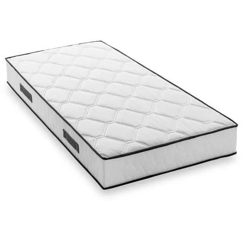 ENSEMBLE MATELAS SOMMIER 90 X 200 CM HAUTEUR 19 CM - RESSORTS ENSACHÉS - 7 ZONES - RÉVERSIBLE - FABRIQUÉ EN BELGIQUE - DEKO D