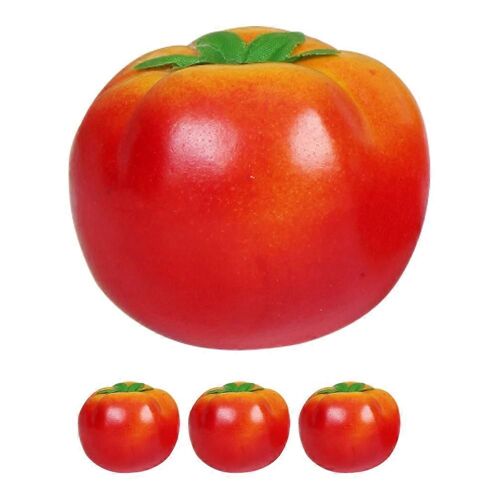 4pcs Artificiel Mini Tomate Accessoires Fausse Tomate Décoration Mousses Tomate Faux Légumes Décoration