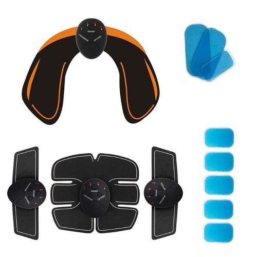 1 Ensemble Stimulateur Musculaire Corps Minceur Shaper Machine Abdominale + Fessier Autocollant Musculaire Stimulateur Feuille D'entraînement Coussinets Masseur 