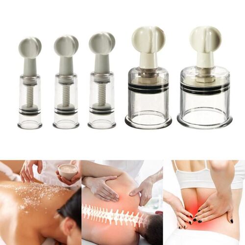 5 Tailles Poignée Rotative Vide Corps Massage Aspiration Ventouses Thérapie Familiale Vide Anti-Cellulite Ventouses 