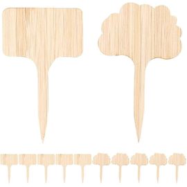 20 Pièces Étiquettes De Plantes En Bambou Marqueurs Nuageux De Type T Étiquettes De Plantes Pour Plantes En Pot De Jardin Fleurs