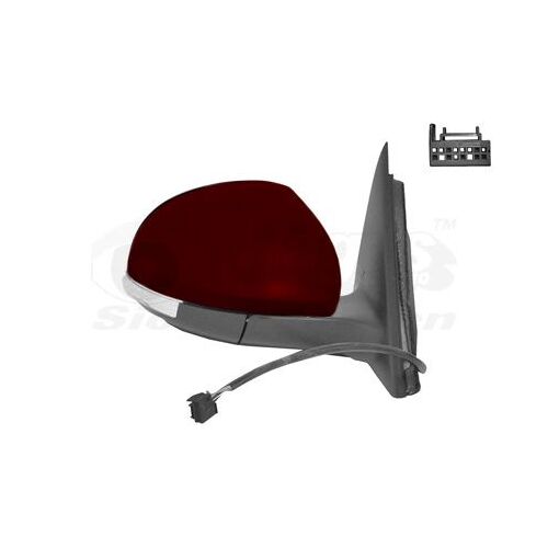 Retroviseur Electrique Droit Rouge Pour Skoda Yeti 09 - 14