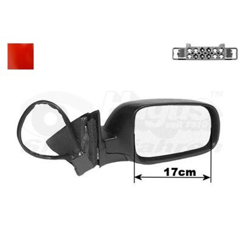 Retroviseur Electrique Droit Rouge Pour Volkswagen Passat 10/00 - 02/05