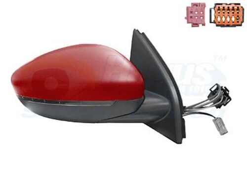 Retroviseur Electrique Droit Rouge Pour Peugeot 308 9/13 -