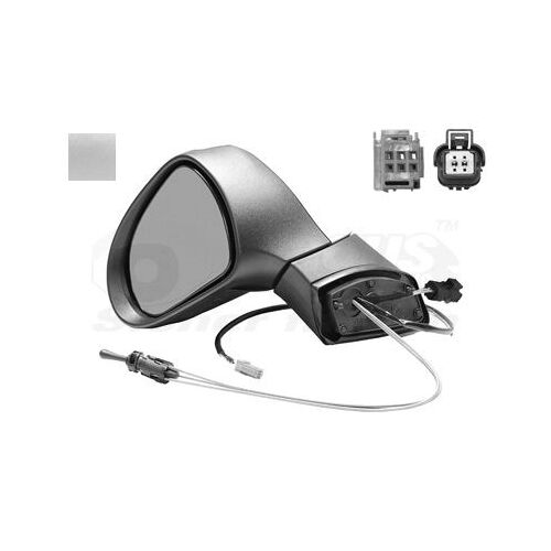 Retroviseur Gauche Gris Metal Pour Peugeot 207